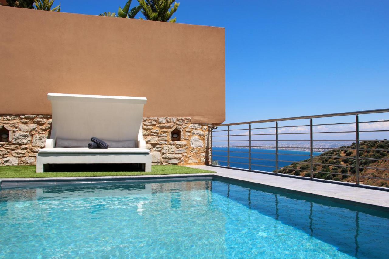 Design Villa Nicol - Heated Pool - Summer Kitchen 이라클리온 외부 사진