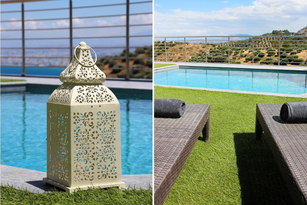 Design Villa Nicol - Heated Pool - Summer Kitchen 이라클리온 외부 사진