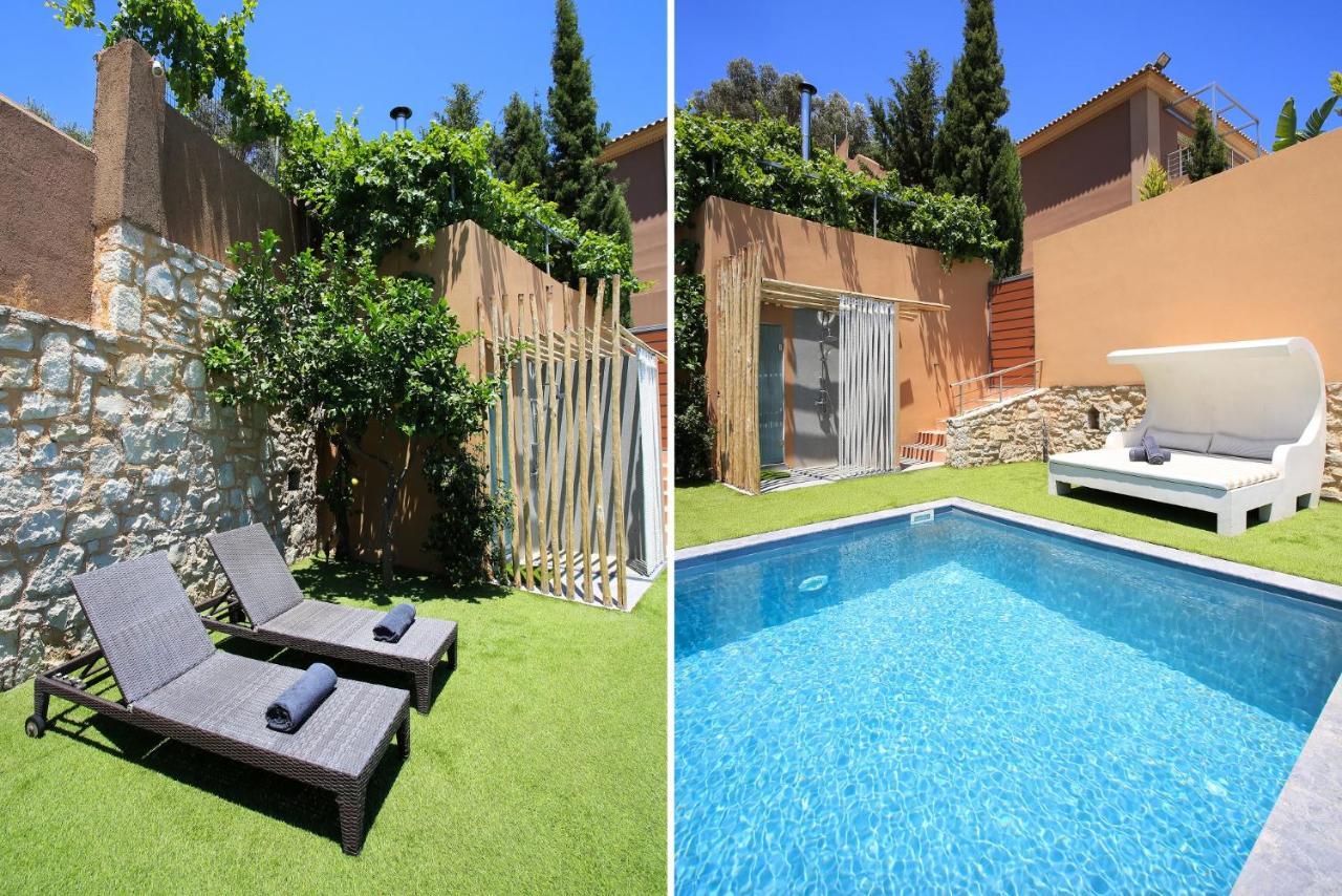 Design Villa Nicol - Heated Pool - Summer Kitchen 이라클리온 외부 사진